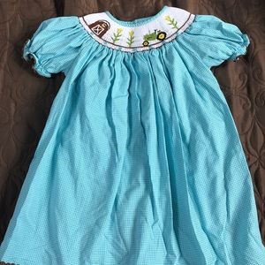 Girls 18 month smocked Farm dress